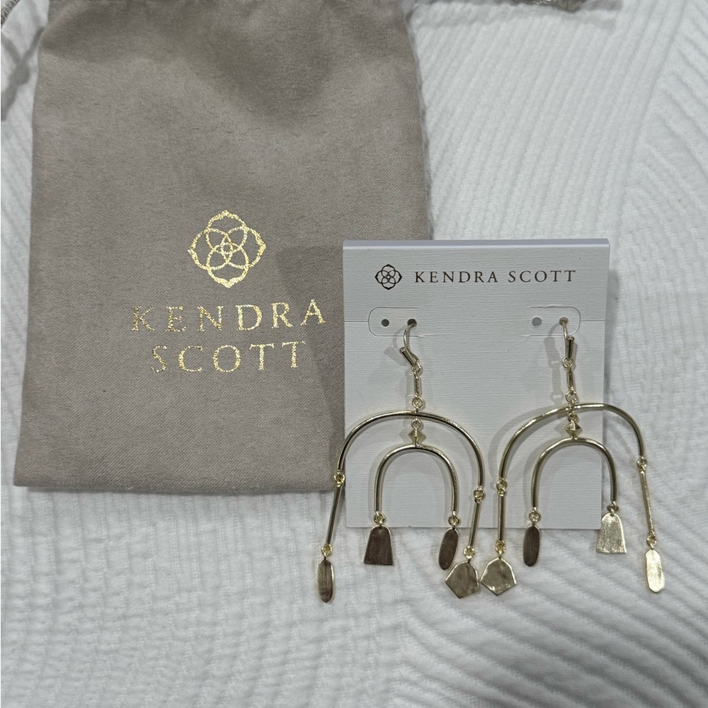 Kendra Scott Retired Design Gold Arch Earrings